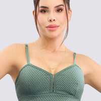 TOP DEPORTIVO VERDE TEXTURIZADO RVC