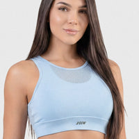 TOP DEPORTIVO BABY BLUE MALLA FRONTAL CDC