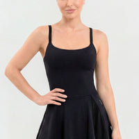 VESTIDO NEGRO CON TIRANTES CRUZADOS Y ESPALDA TRANSPIRABLE RVC