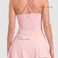 VESTIDO ROSA MUSE SUTIL Y ELEGANTE CCR
