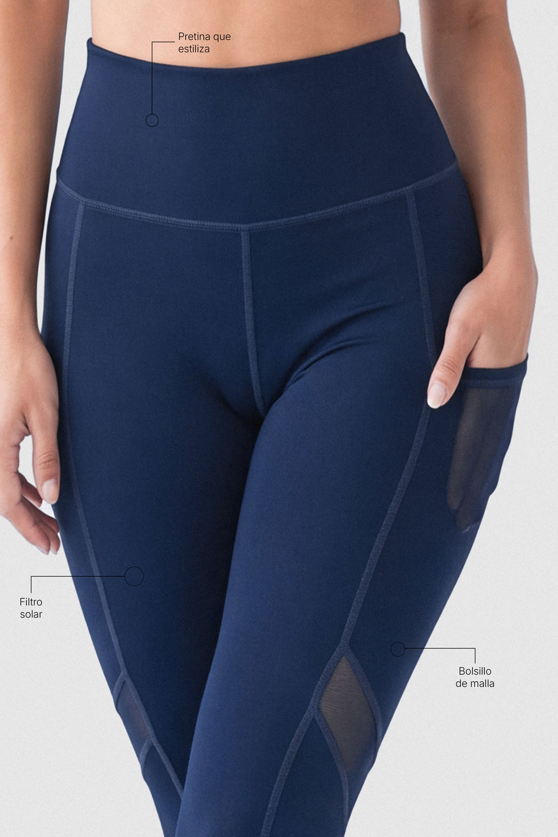 LEGGINGS AZUL NAVY MALLA TRANSLÚCIDA  PPC