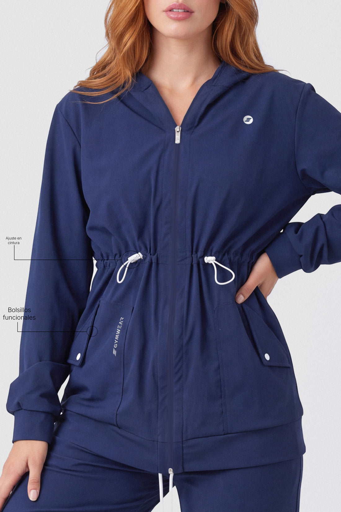 CHAQUETA AJUSTE EN LA CINTURA AZUL MARINO PPC