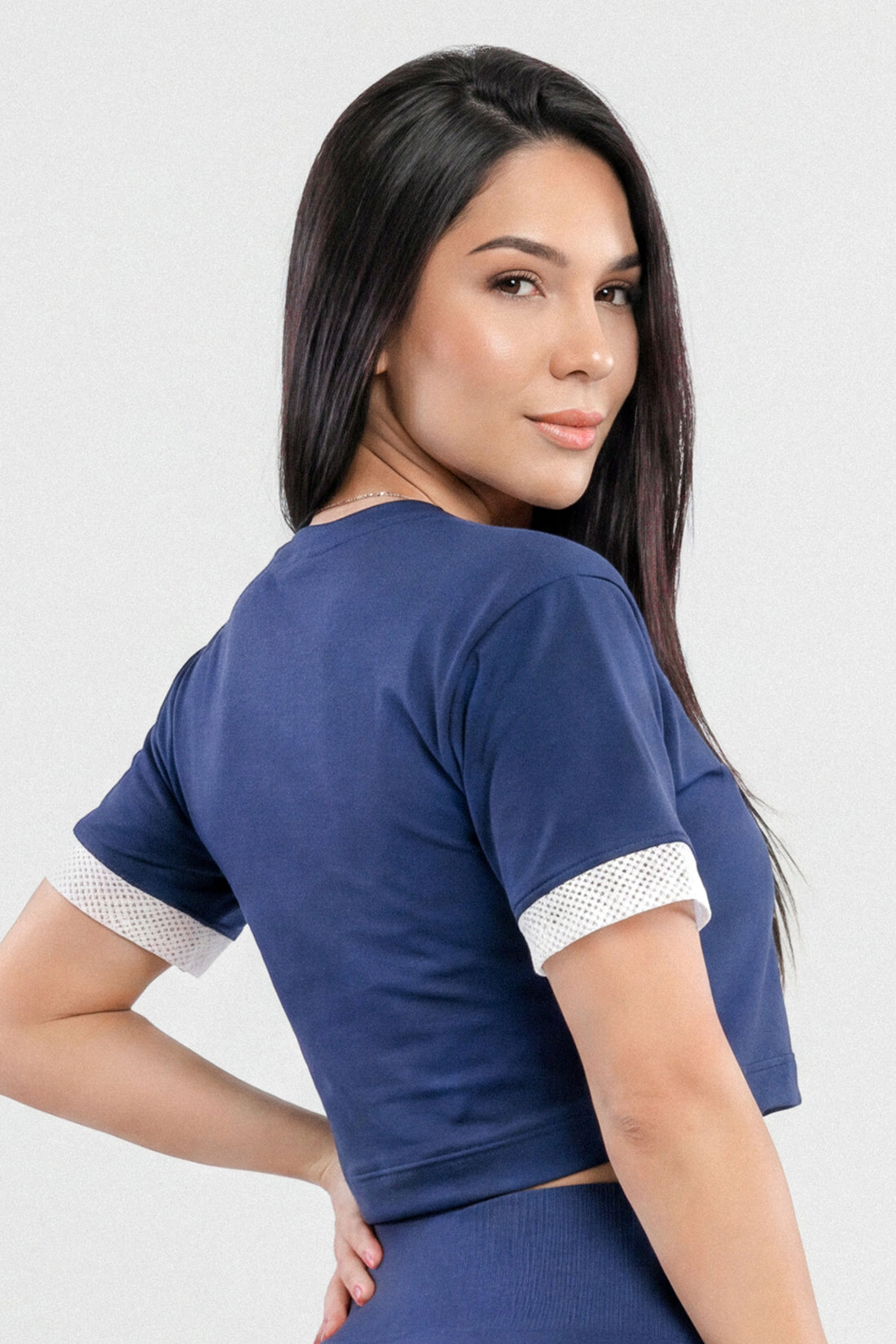BLUSA  AZUL MARINO CUELLO REDONDO RVC