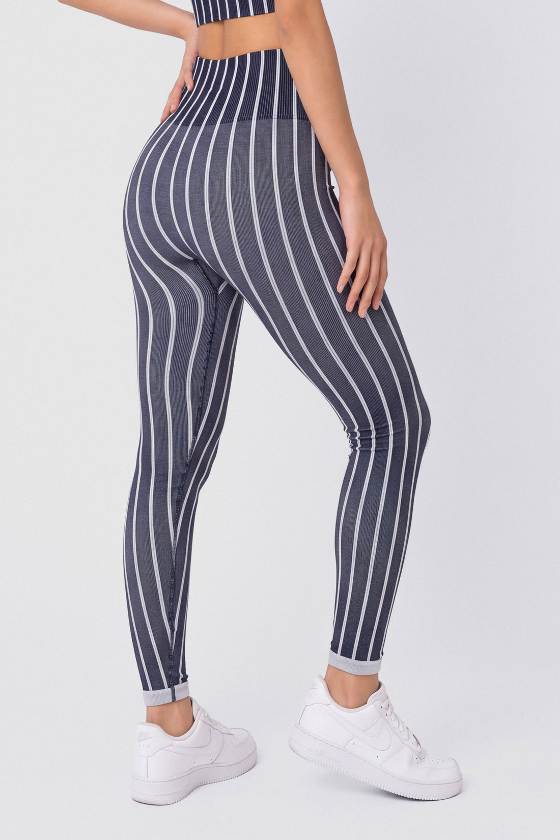LEGGINGS AZUL ESTAMPADO DE RAYAS  PPC