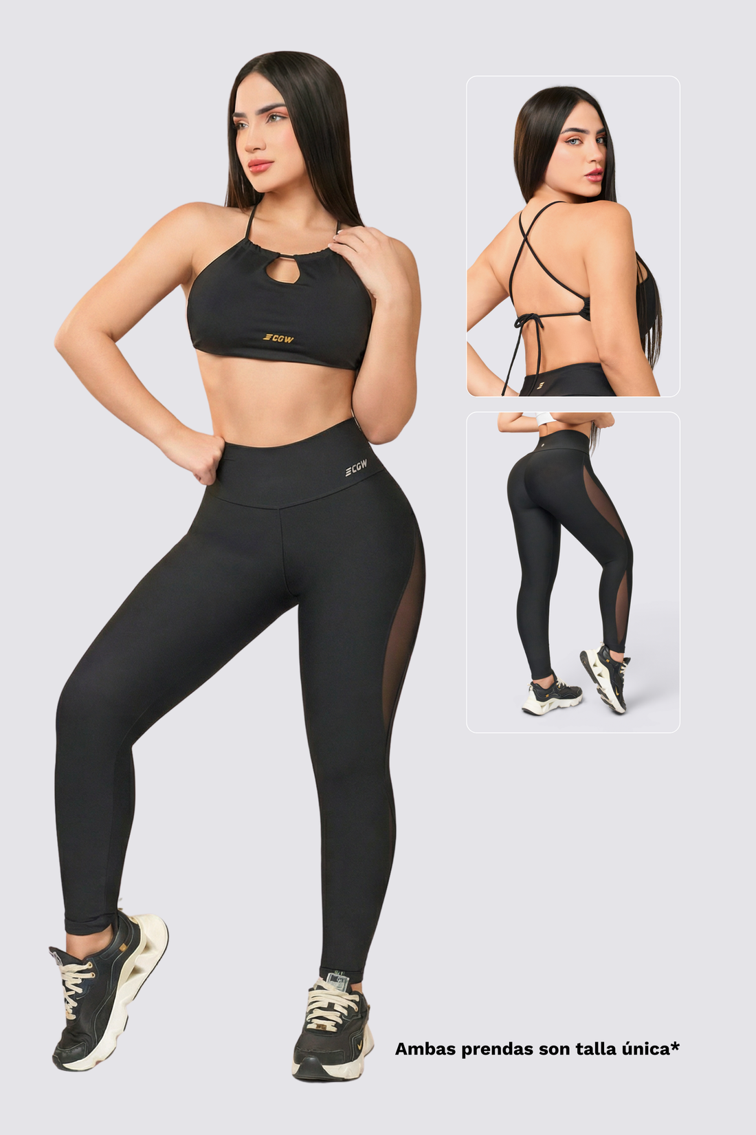 SET ESENCIAL NEGRO - colombiangymwear