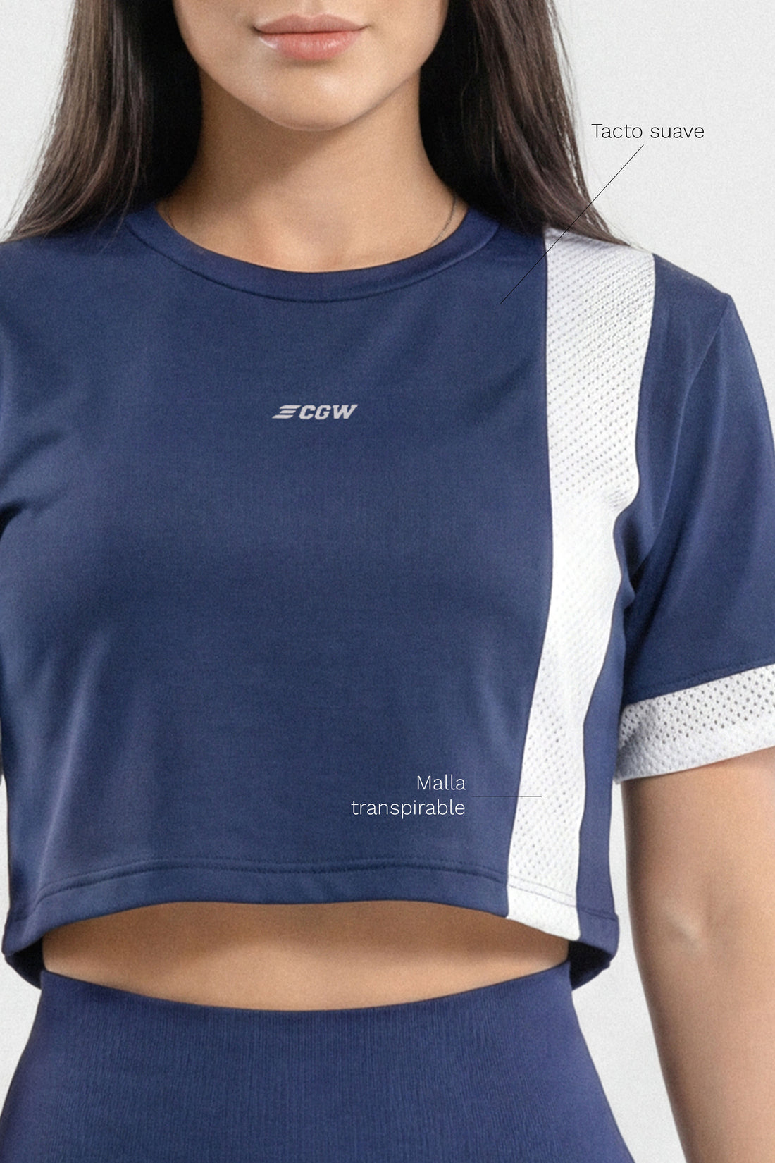 BLUSA  AZUL MARINO CUELLO REDONDO RVC