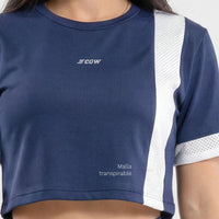 BLUSA  AZUL MARINO CUELLO REDONDO RVC