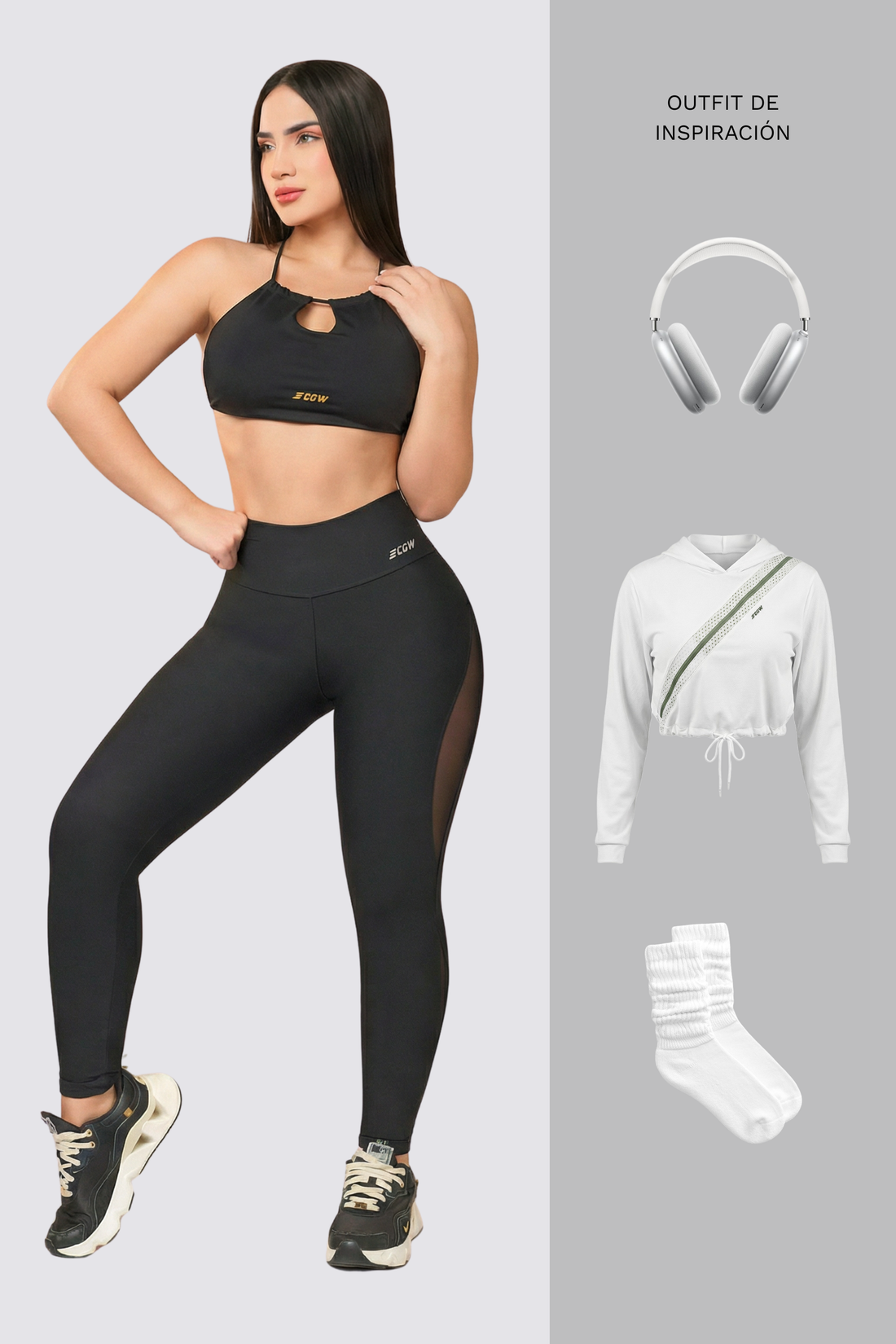 SET ESENCIAL NEGRO - colombiangymwear