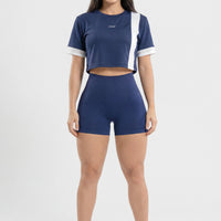 BLUSA  AZUL MARINO CUELLO REDONDO RVC