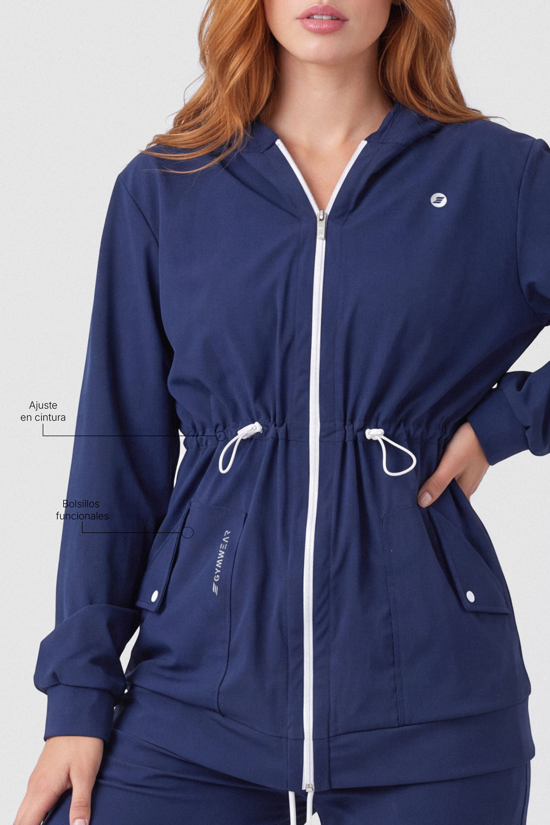 CHAQUETA AJUSTE EN LA CINTURA AZUL MARINO PPC