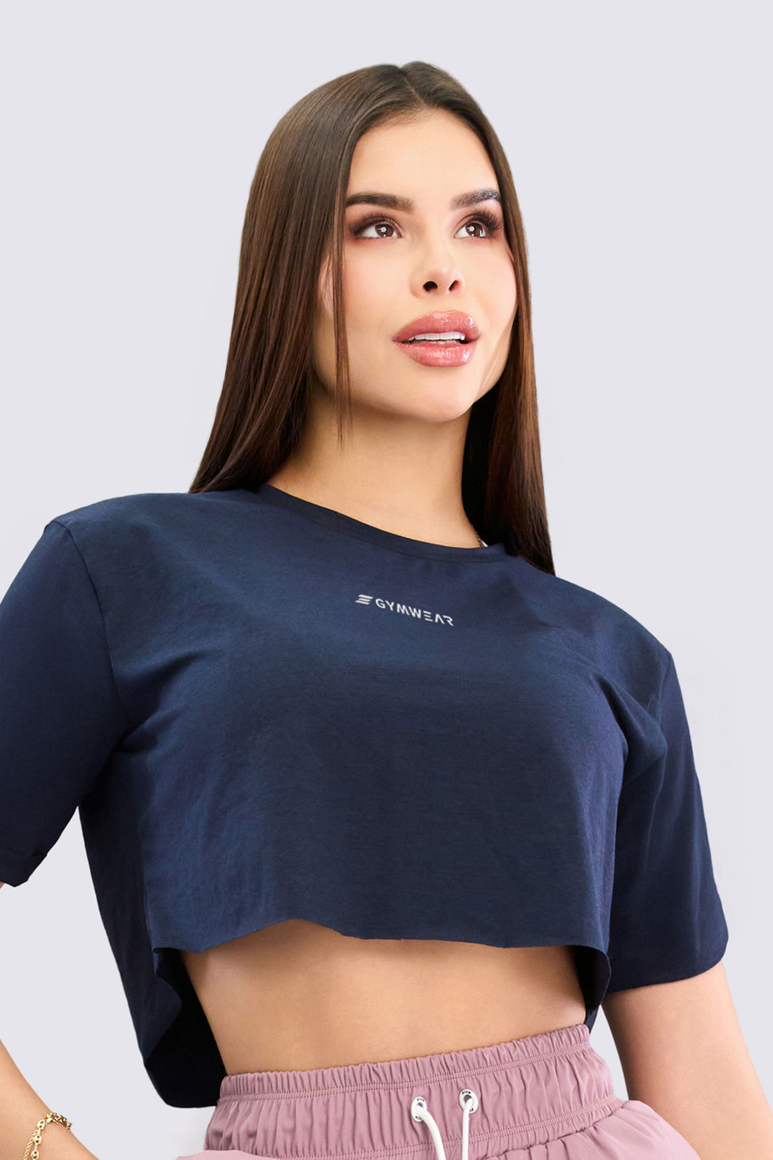 CAMISETA CROP AZUL MARINO RVC