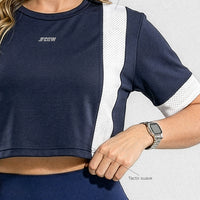 BLUSA  AZUL MARINO CUELLO REDONDO RVC