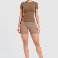 BLUSA TRANSPIRABLE MOCCA MANGA CORTA CCR