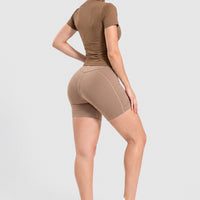 BLUSA TRANSPIRABLE MOCCA MANGA CORTA CCR