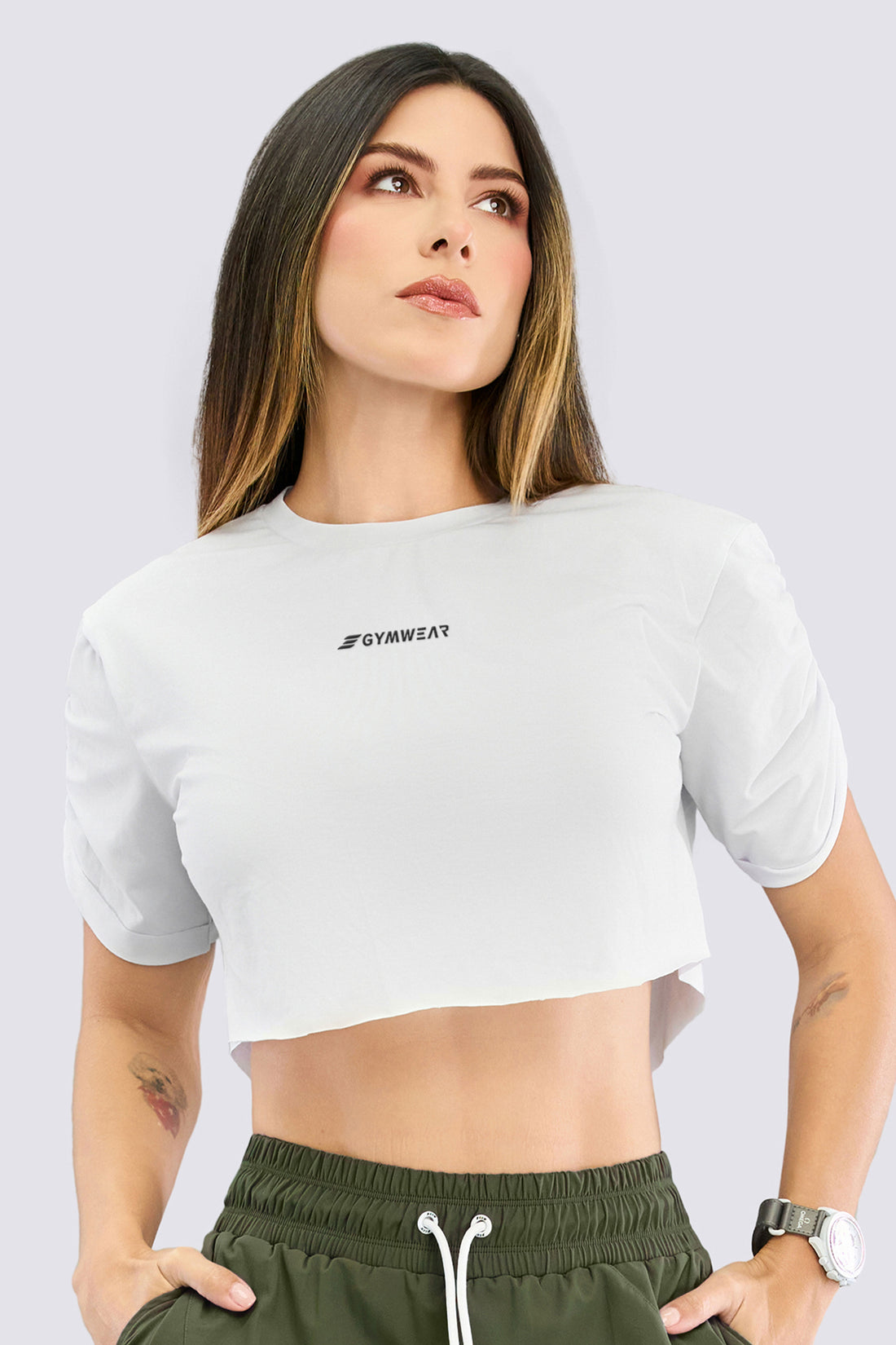 CAMISETA CROP BLANCA RVC