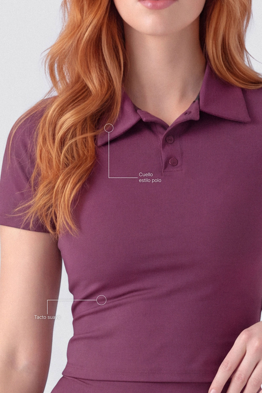 BLUSA ESTILO POLO VINOTINTO PPC