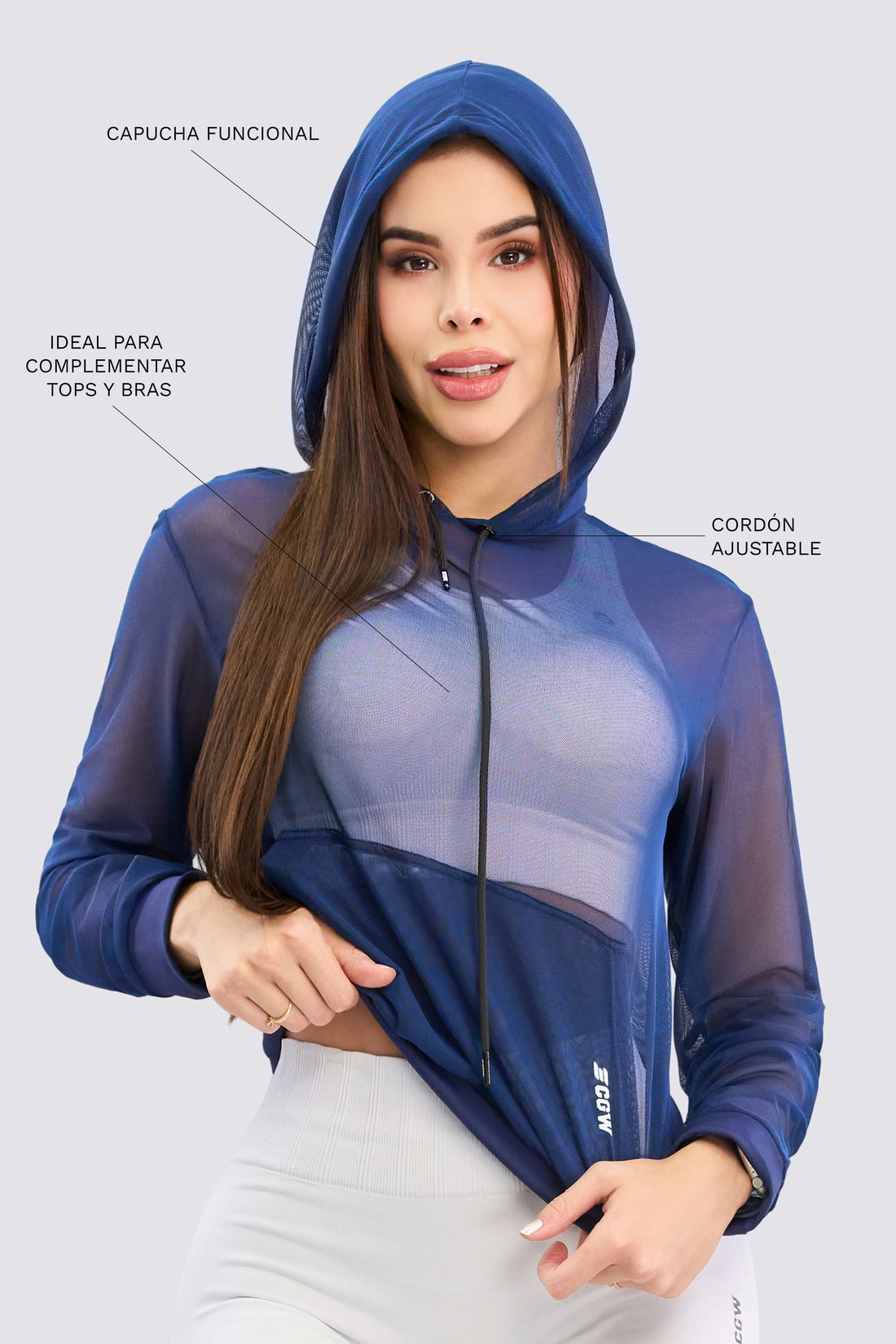 BUZO AZUL MARINO EN MALLA RVC