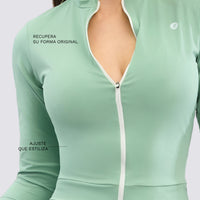 BUZO VERDE CIERRE FRONTAL RVC