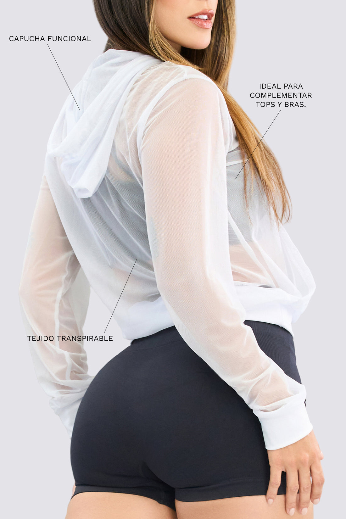 BUZO BLANCO EN MALLA RVC