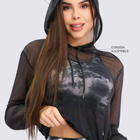 BUZO NEGRO EN MALLA RVC