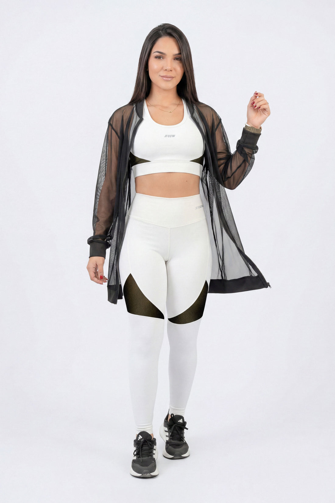 BUZO DEPORTIVO  EN MALLA COLOR NEGRO RVC