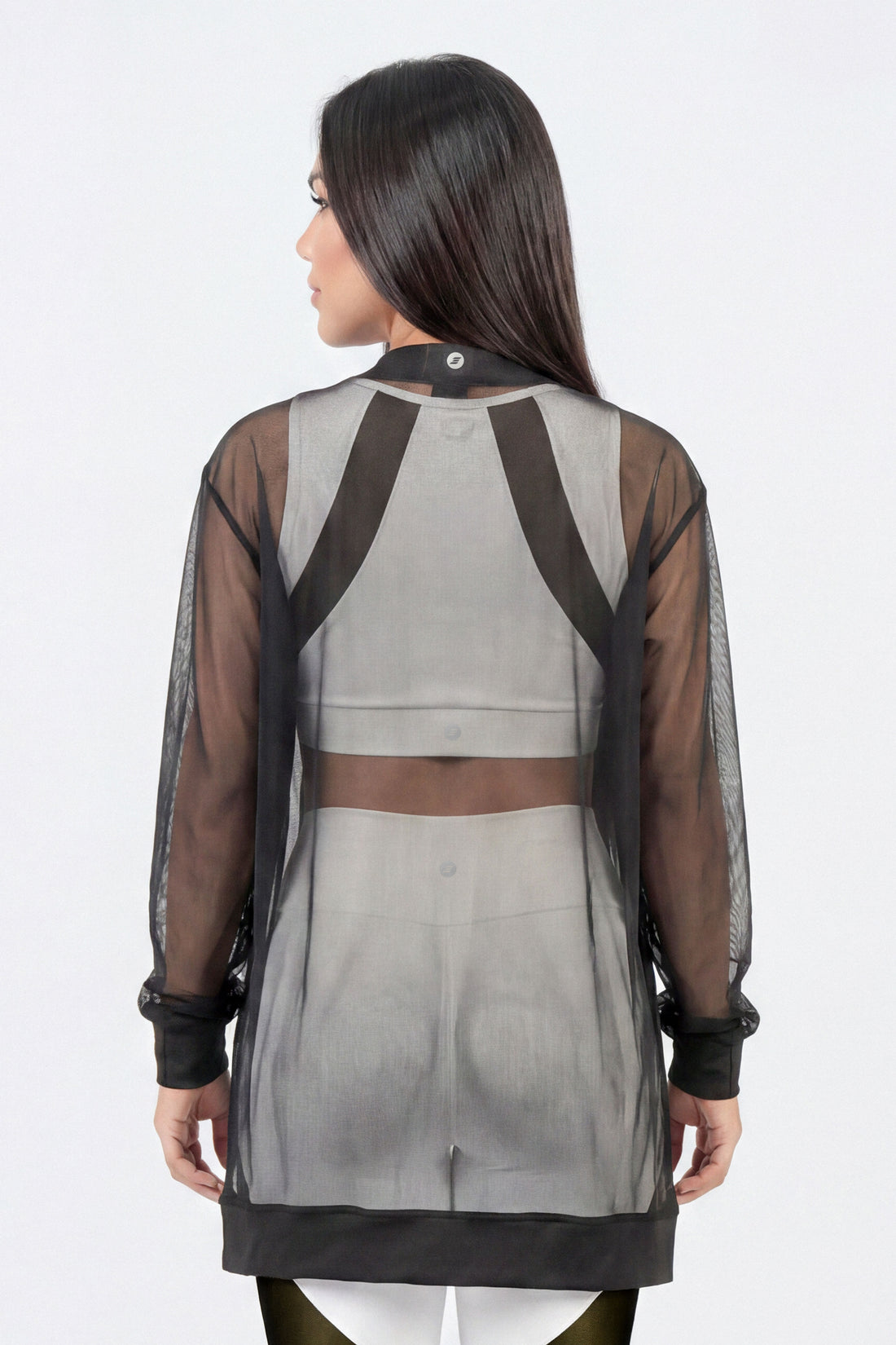 BUZO DEPORTIVO  EN MALLA COLOR NEGRO RVC