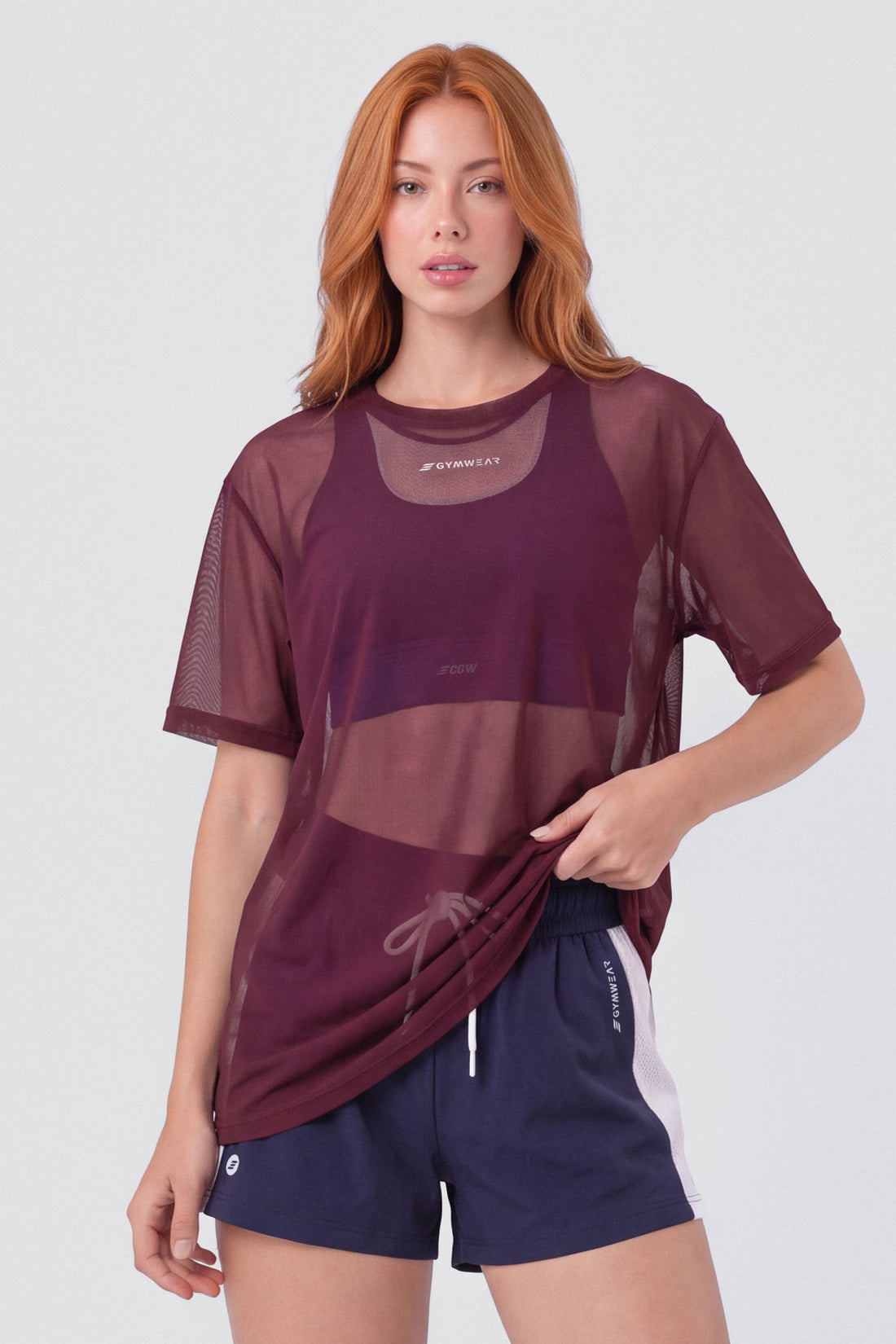CAMISETA EN MALLA VINOTINTO PPC