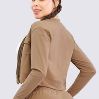 CHAQUETA CHOCOLATE CIERRE FRONTAL CCR