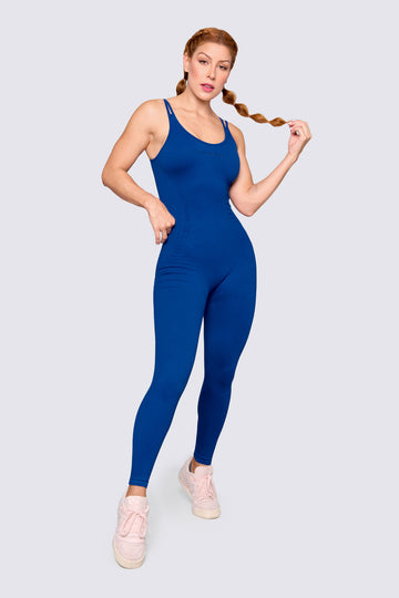 ENTERIZO SEAMLESS COLOR AZUL, AJUSTE PERFECTO EN TODO EL CUERPO. 