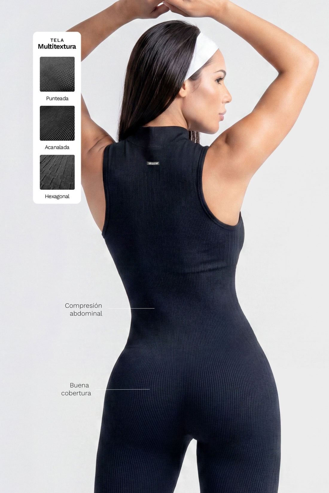 ENTERIZO SEAMLESS NEGRO EFECTO MOLDEADOR RVC