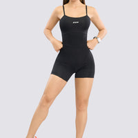 ENTERIZO MUJER NEGRO CON ESPALDA ABIERTA RVC