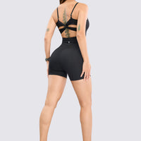 ENTERIZO MUJER NEGRO CON ESPALDA ABIERTA RVC