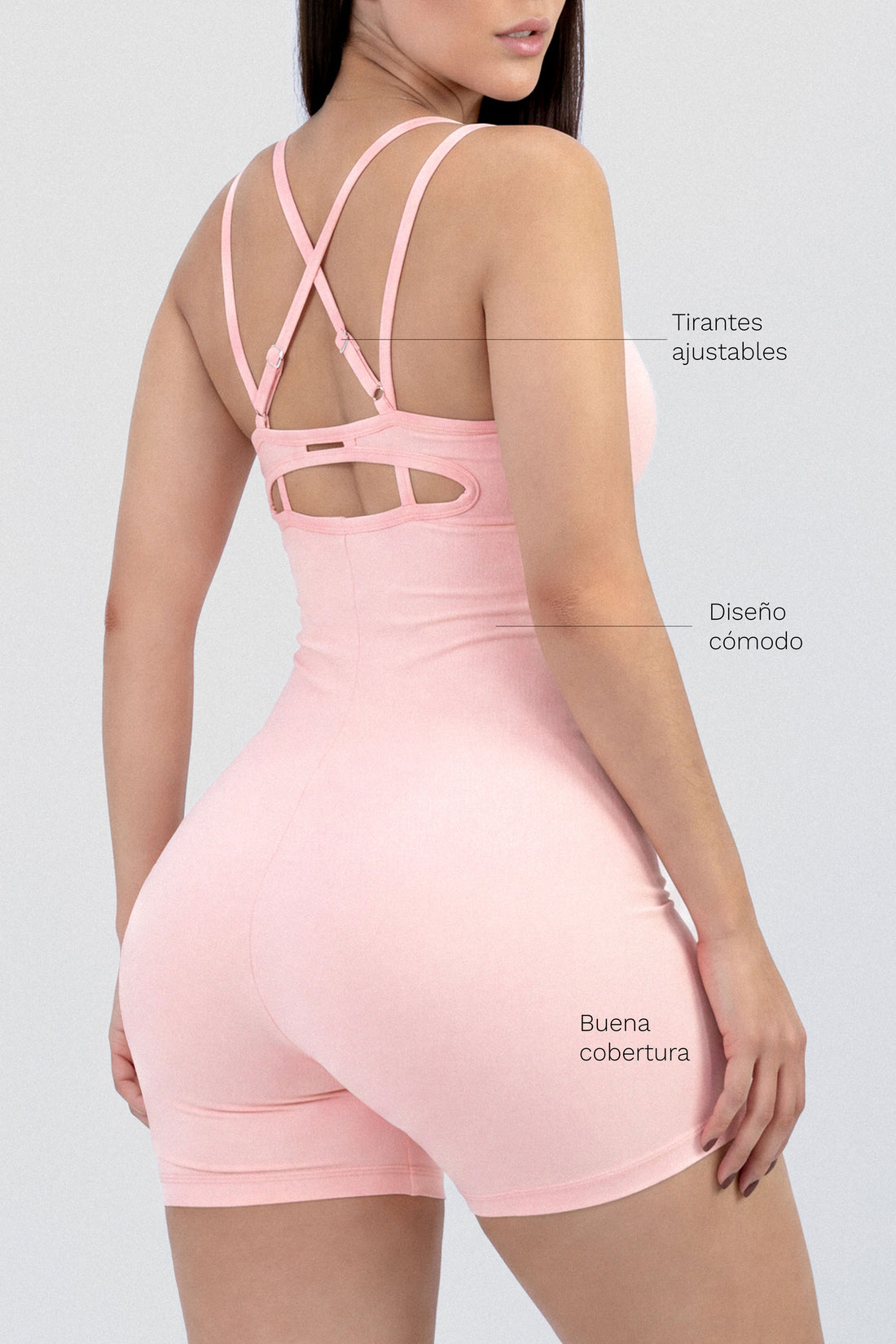 ENTERIZO CON TIRANTES CRUZADOS ROSA MUSE CCR