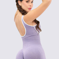 ENTERIZO SEAMLESS LILA CON  VENAS EN CONTRASTE RVC