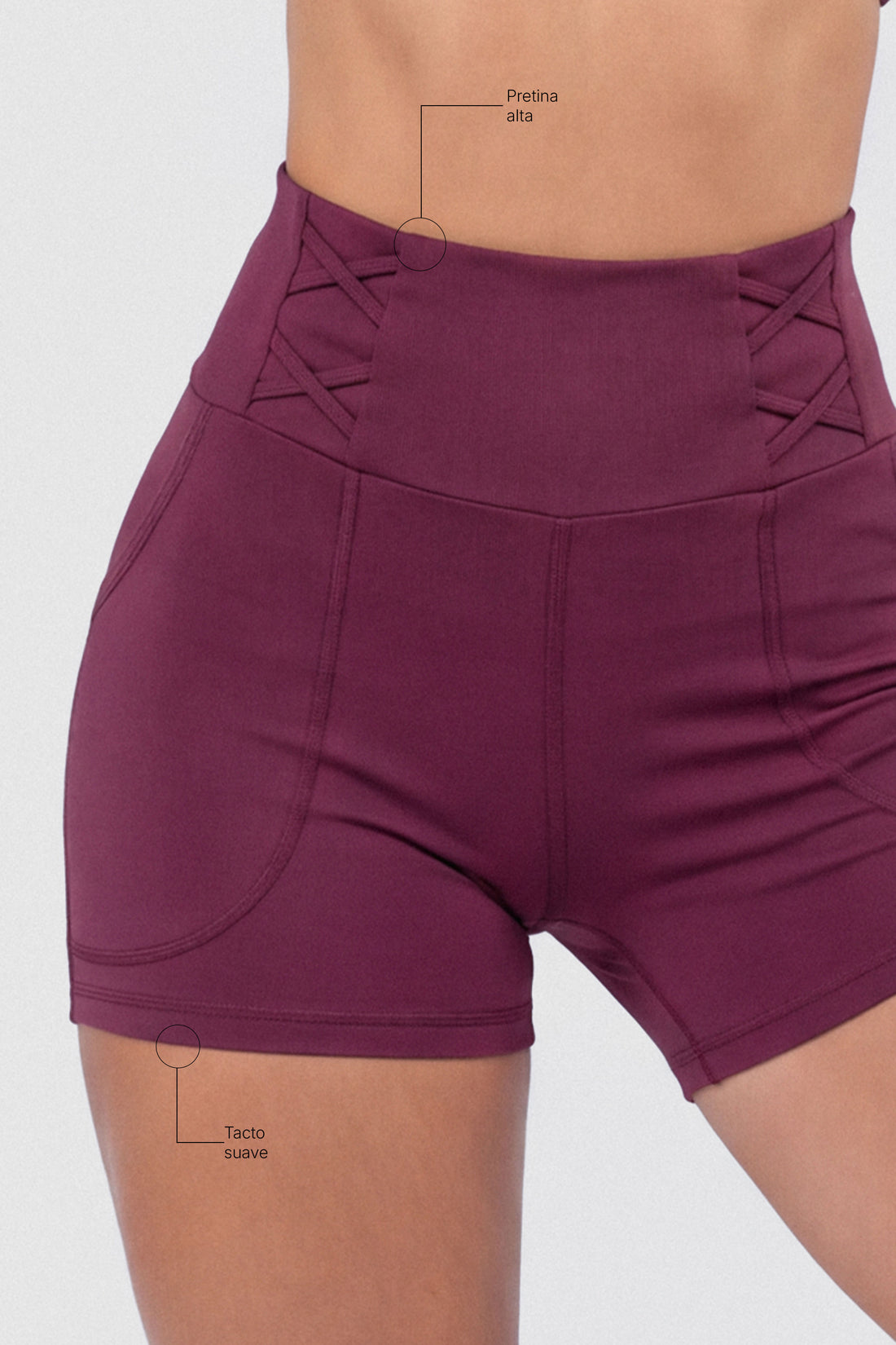 SHORT VINOTINTO TIRAS CRUZADAS PPC