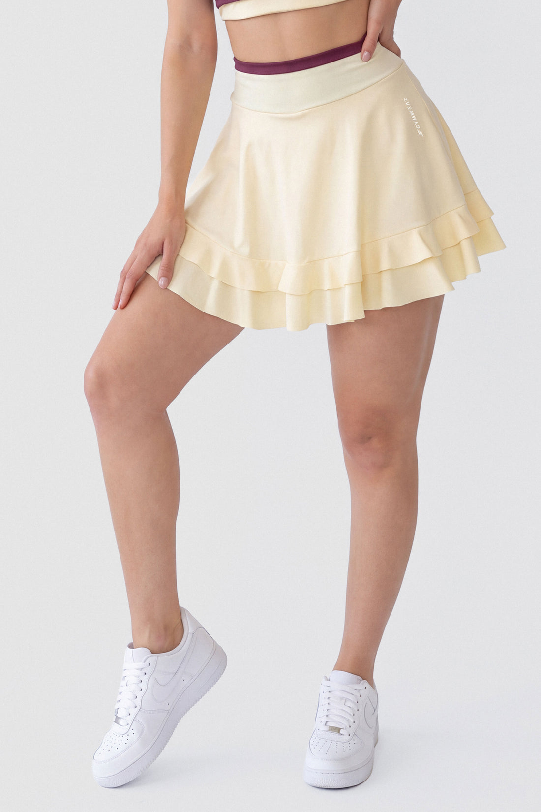 FALDA AMARILLO MANTEQUILLA Y VOLANTES PPC