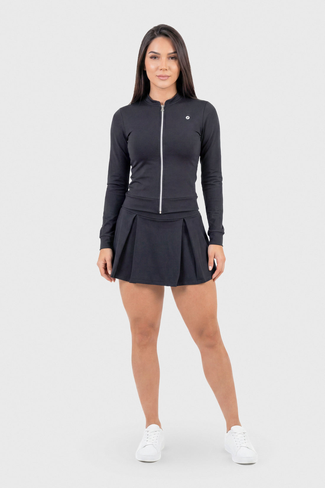 FALDA DEPORTIVA NEGRA CON PLIEGUES RVC