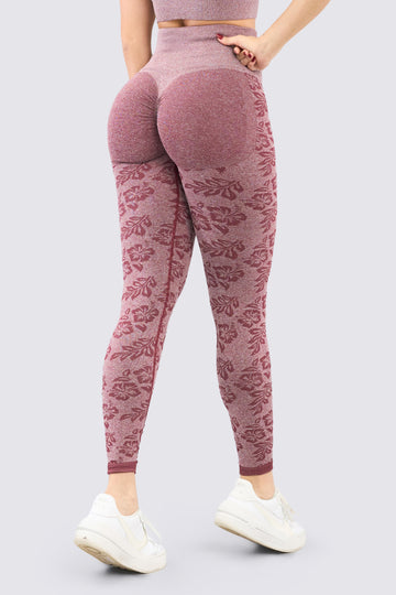 Leggings deportivo con patrón floral, tiro alto y ajuste perfecto.