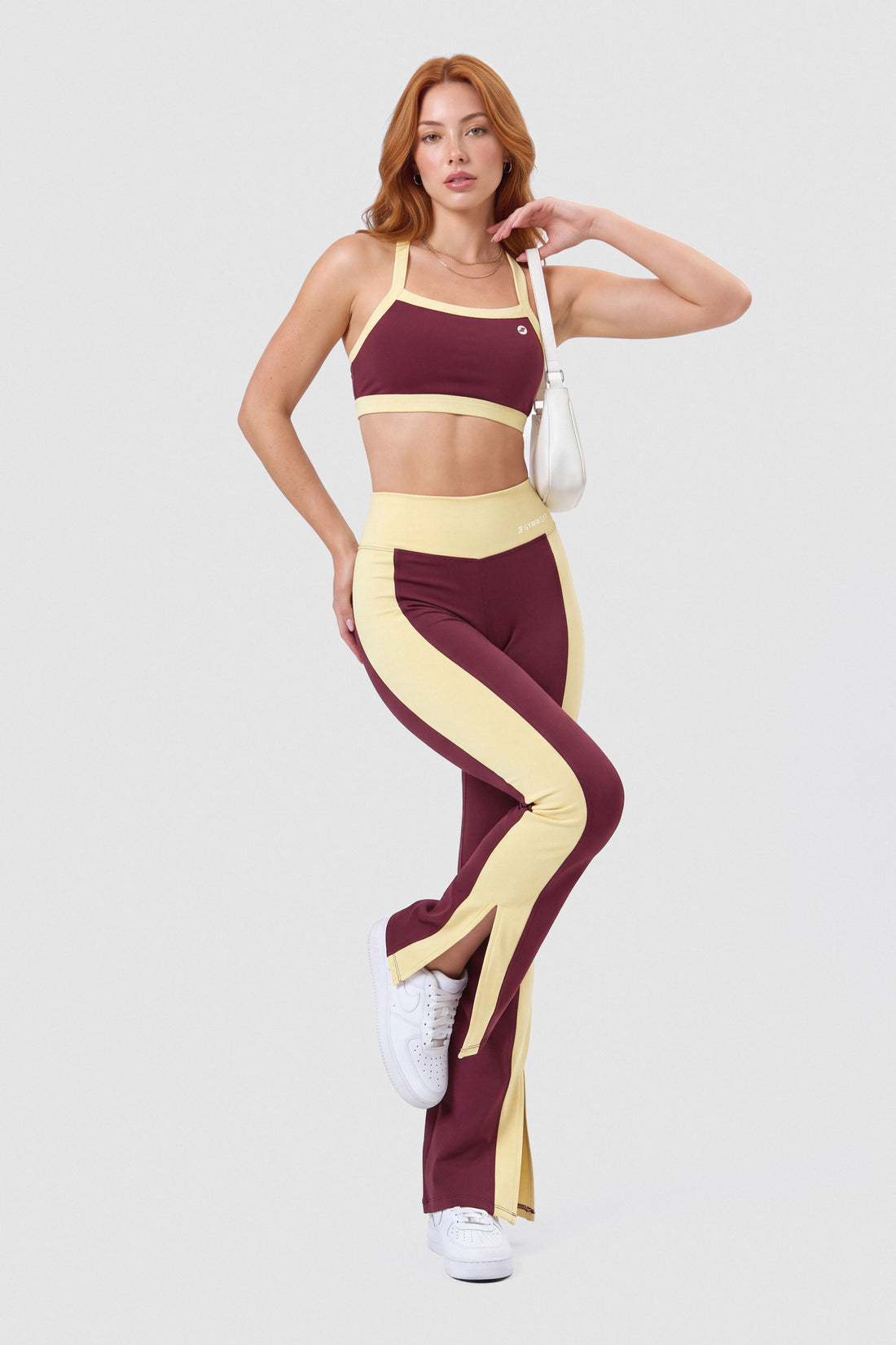 LEGGINGS FLARE TIRO ALTO VINOTINTO  PPC