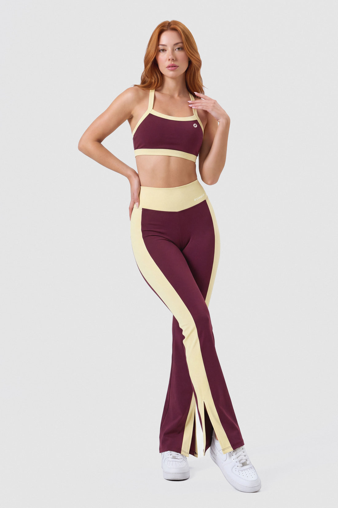 LEGGINGS FLARE TIRO ALTO VINOTINTO  PPC