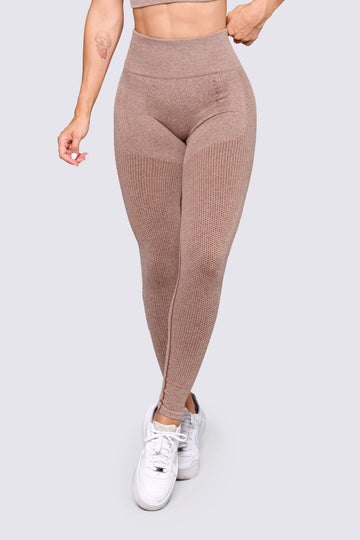 LEGGINGS SEAMLESS CHOCOLATE, DISEÑO SIN COSTURAS, FULL CONFORT. 