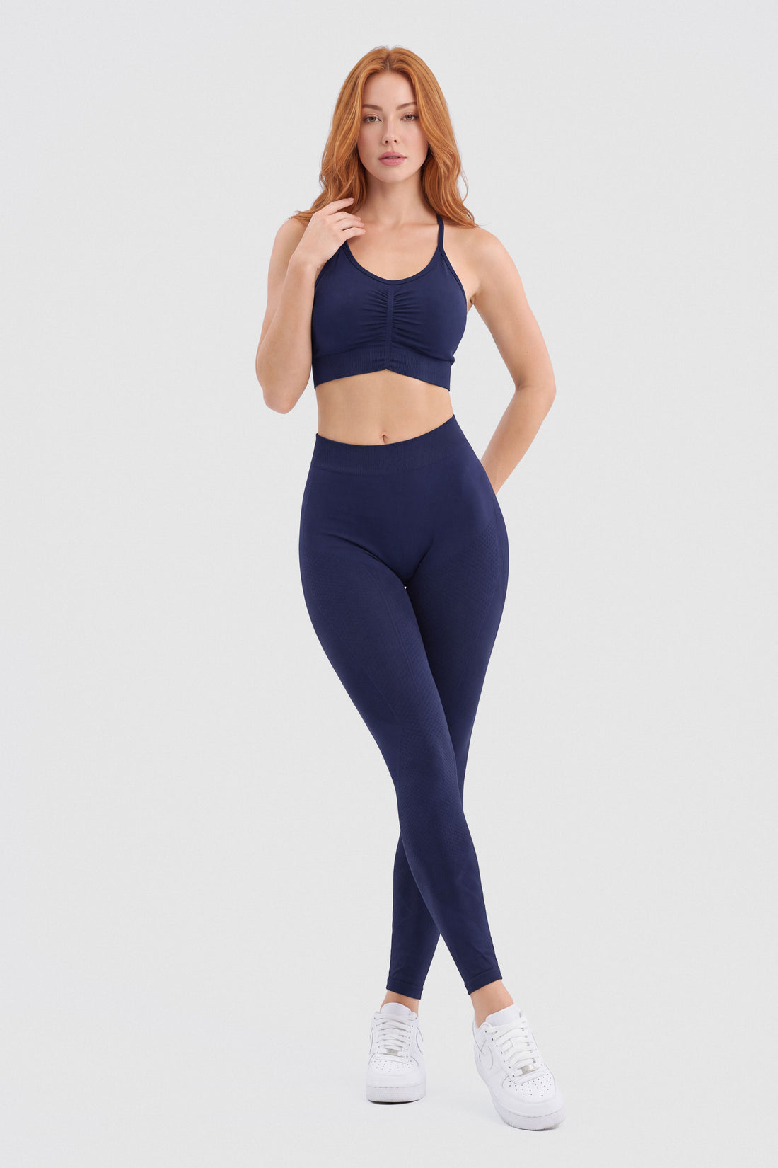 LEGGINGS SEAMLESS AZUL MARINO AJUSTE PERFECTO PPC