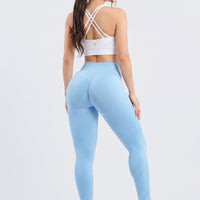 LEGGINGS BABY BLUE TEXTURA ACANALADA CDC