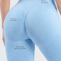 LEGGINGS BABY BLUE TEXTURA ACANALADA CDC
