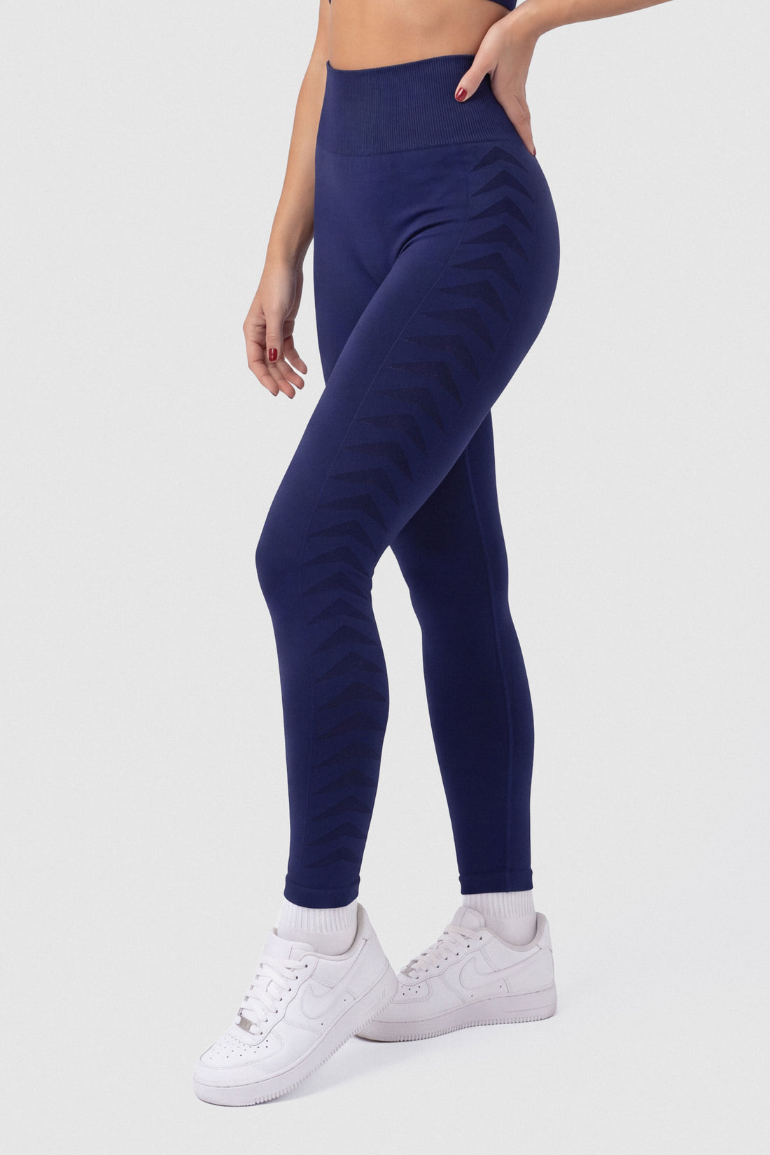 LEGGINGS AZUL MARINO PATRÓN GEOMÉTRICO LATERAL PPC