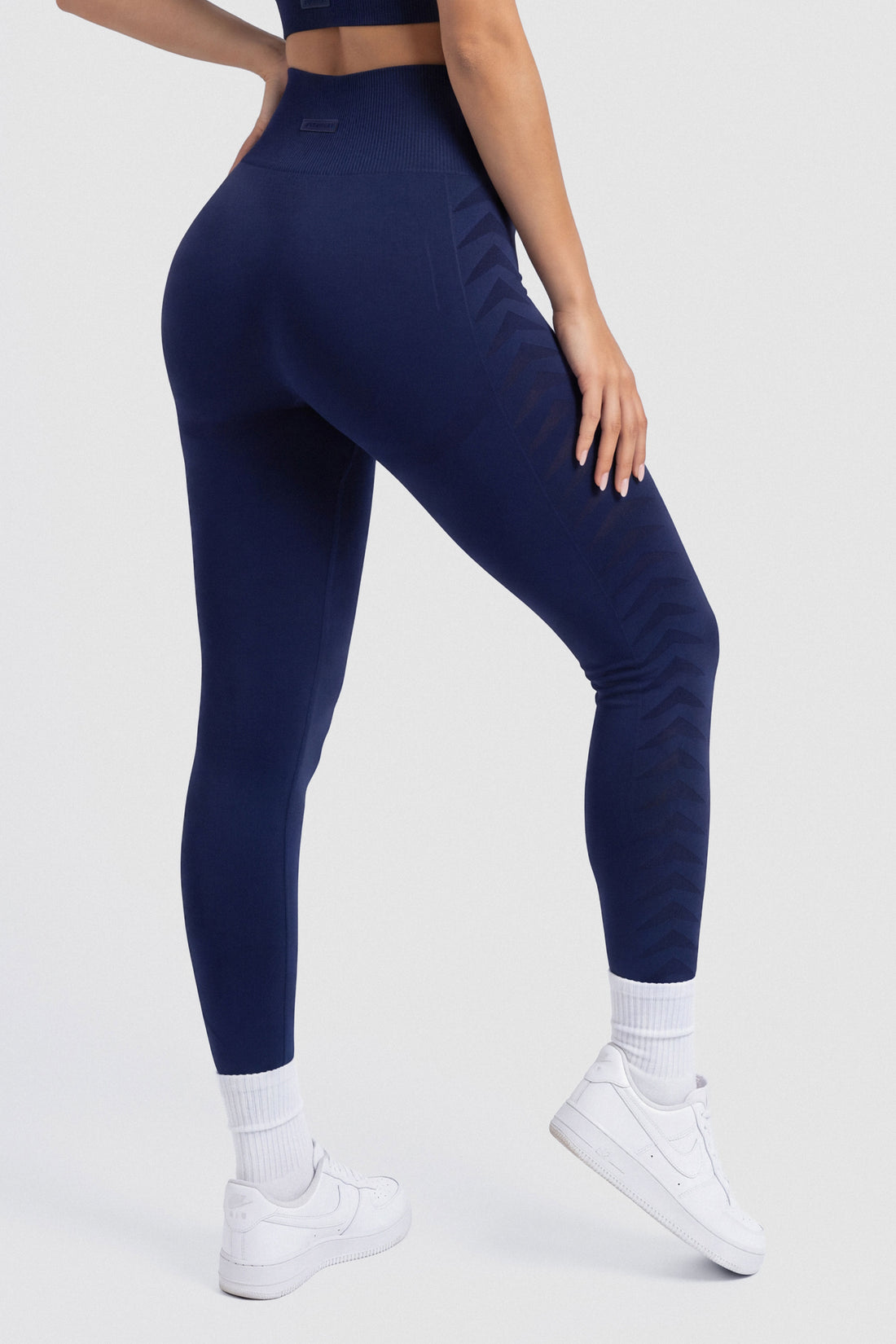 LEGGINGS AZUL MARINO PATRÓN GEOMÉTRICO LATERAL PPC