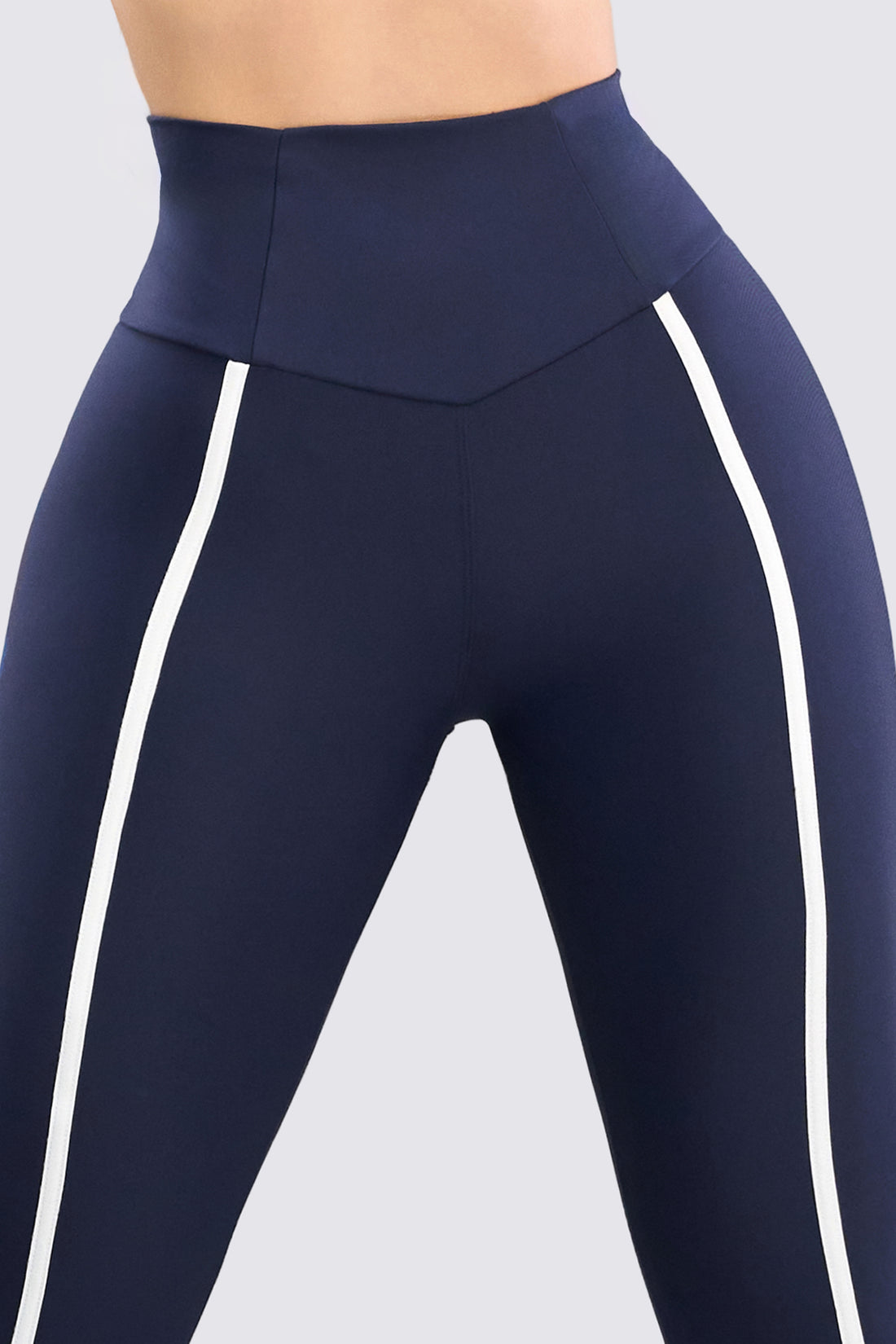 LEGGINGS AZUL MARINO FRANJAS BLANCAS RVC