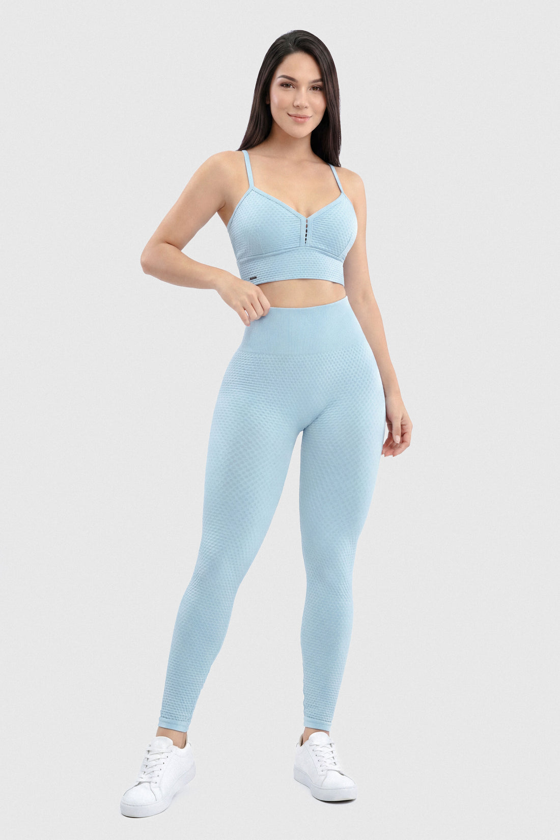 TOP DEPORTIVO BABY BLUE TEXTURIZADO CDC