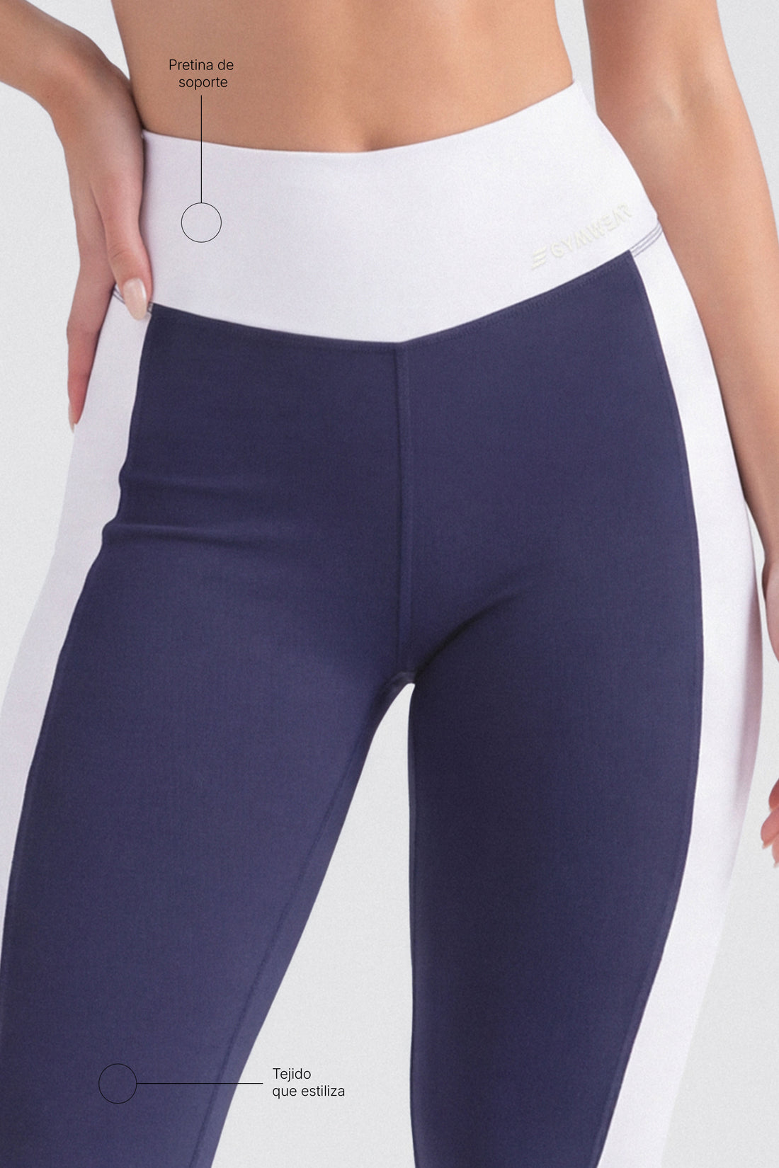 LEGGINGS FLARE TIRO ALTO AZUL MARINO PPC