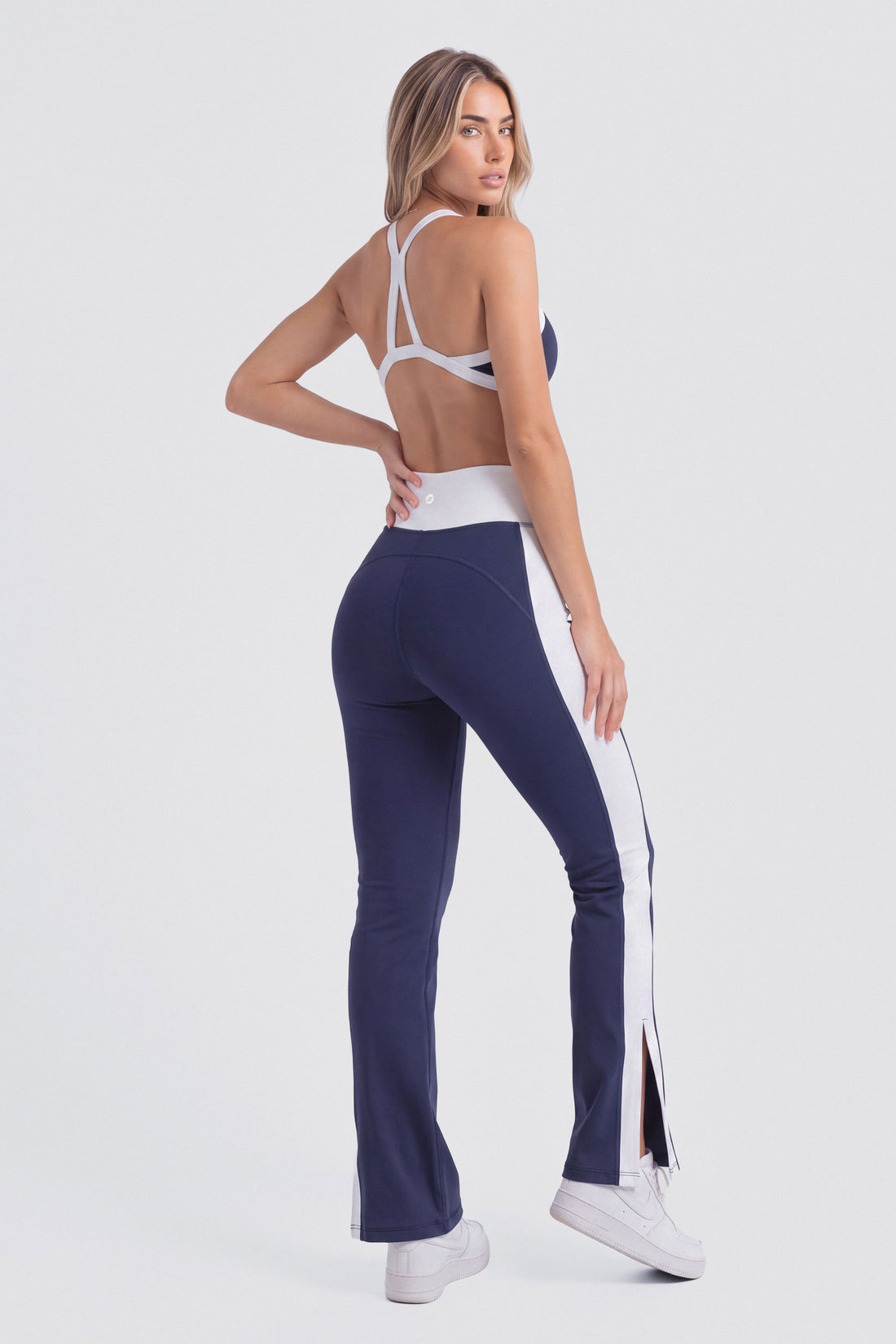 LEGGINGS FLARE TIRO ALTO AZUL MARINO PPC